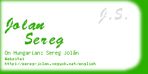 jolan sereg business card